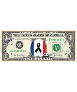 PARIS FLAG PEACE on REAL Dollar Bill Cash Money Bank Note Currency Celeb... - $6.66