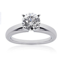 1.13 Carat G-VS2 Natural Round Cut Diamond Engagement Solitaire Ring Platinum - £7,536.03 GBP