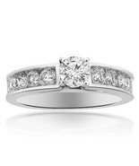 2.00 Carat E-SI Natural Round Cut Diamond Engagement Ring 14K White Gold - £1,892.59 GBP