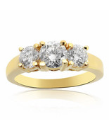 1.50 Carat G-SI2 Natural Round Brilliant Diamond Engagement Ring 14K Yel... - £1,971.48 GBP