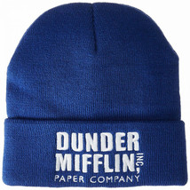 The Office Dunder Mifflin Logo Beanie Blue - £19.92 GBP