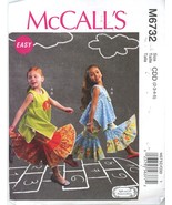 McCalls M6732 Pullover Top and Pants with Ruffled Legs, Size 2-3-4-5 UNCUT  - £3.14 GBP