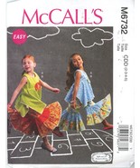 McCalls M6732 Pullover Top and Pants with Ruffled Legs, Size 2-3-4-5 UNCUT  - €7,81 EUR