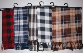 WHOLESALE LOT 24 MENS SCARVES PLAID SCARF CHARITY GIVE A WAY WINTER WARM... - £62.14 GBP