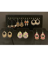 7 Sets Pierced Dangling Vintage Earrings Hoops Beads Shell Butterflies - $213.82 MXN