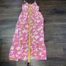 Jessica Simpson Women&#39;s size Small Pink Floral Elastic Waist Maxi Sun DRESS - £14.05 GBP