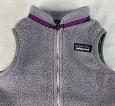 Patagonia Fleece Sweater Synchilla Vest Purple Full Zip Baby Toddler 6-12M - $39.99