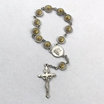St. Anthony One Decade Rosary Beads Pocket Bracelet Prayer Rosary Vintage - $9.95