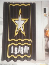 Black US Army Star Shower Curtain 70x72 100% Polyester (Licensed by Army) - £19.65 GBP