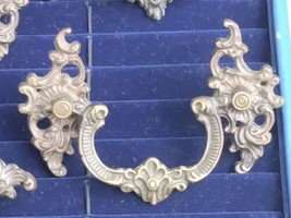 7 @ Antique Ornate French Provincial Brass Dresser Drawer Pull Sets - £64.09 GBP