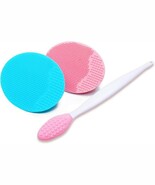 Set of 3 Soft Face Massage Scrubber Manual Facial Cleansing w/Exfoliatin... - $92.91 MXN
