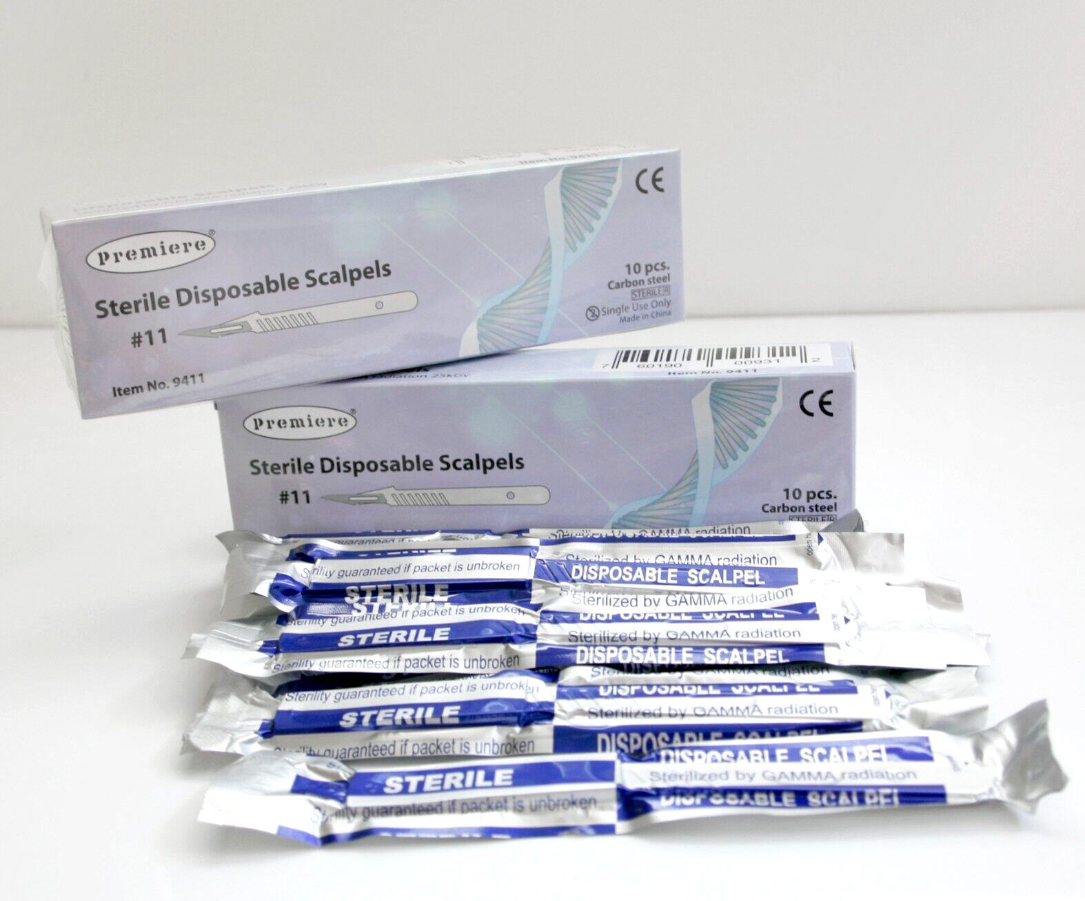 Premiere 9411 Disposable Scalpels #11 Carbon Steel Sterile 2 Pks 10/Box - $24.71