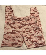 Zelos Pink Camo Leggings Wm. M Active Workout Pants hidden inside waist ... - £18.57 GBP