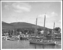 Schooner Sailing Ship Rockland Maine 8x10 Vintage Photo #1 - £15.46 GBP