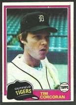 Detroit Tigers Tim Corcoran 1981 Topps Baseball Card # 448 nr mt - £0.40 GBP