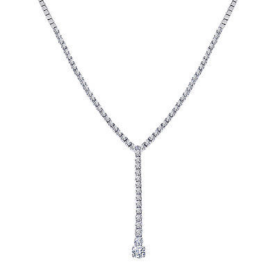 4.30 Carat Diamond Necklace for Women 14K White Gold - £5,062.98 GBP