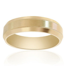 6.5mm 14K Yellow Gold Comfort Fit Satin Finish Band - £451.68 GBP
