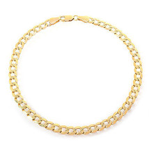 14k Yellow Gold Curb Chain Ankle Bracelet - $662.31