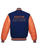 DSharks Varsity Jacket – Blue Wool with Orange Leather Sleeves - $140.00+