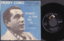 Perry Como 45 RPM &amp; PS - Somebody Up There Likes Me / On My Way to a Star - £9.81 GBP