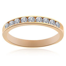 0.40 Carat Womens Round Cut Diamond Wedding Band 14K Yellow Gold - £526.15 GBP
