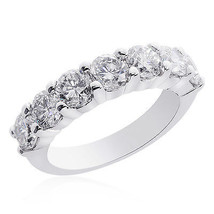 14K White Gold Round Brilliand Diamond Wedding Ring 2.00 ctw - £2,083.76 GBP