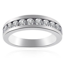 1.25 Carat Round Cut Diamond Womens Wedding Band 14K White Gold - £1,243.00 GBP