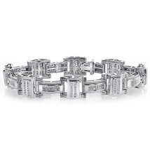 3.65 Carat Mens Diamond Bracelet 14K White Gold - $4,949.01