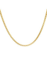 Mens 14K Yellow Gold Chain 24&quot; inches Round Box Necklace Link 14.6 grams - £927.34 GBP
