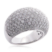 Elegant 5.00 Carat Women Pave Diamond Ring 18K White Gold - $8,415.00