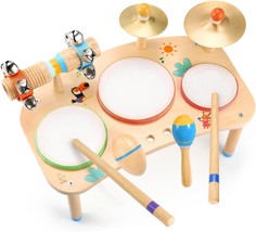 Oathx Kids Drum Set - 11 In 1 Musical Instruments For Toddlers Baby Pres... - $46.93