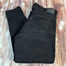 Levi&#39;s 711 SKINNY Womens Size 28 Black Mid Rise Jeans Denim Pants 29x28.5 - £30.25 GBP