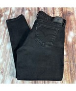Levi&#39;s 711 SKINNY Womens Size 28 Black Mid Rise Jeans Denim Pants 29x28.5 - £29.89 GBP