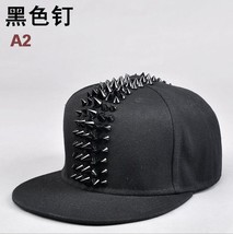 Wholesale Male Spike Studs Rivet Baseball Caps Men Hiphop   Flat Snapback Hats - £151.91 GBP