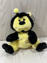 Kellytoy small plush bumblebee hand puppet yellow black stuffed honey bee - $12.86
