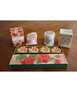 Vintage AVON Rose Geranium Bath &amp; Gift Soaps + Hearts and Flowers NO Candle - $14.20