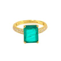 925 Sterling Silver Fashion Jewelry Rings with Gemstone Paraiba, Zircon, and Tou - $32.00