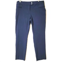 Style &amp; Co Womens Career Dress Pants Size 14 Navy Blue Stretch - £10.65 GBP