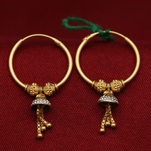 22K Hallmark Gold 2024 Indian Popular Jewels Tassel Earrings For Half-Sister - £306.61 GBP