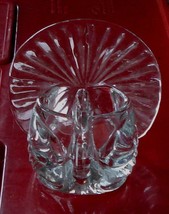 Pretty Pressed Glass Collectible Avon Thanksgiving Tea Light Holder, VG CND - £15.63 GBP