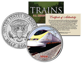 Eurostar Train * Famous Trains Series * Jfk Half Dollar Colorized U.S. Coin - £6.70 GBP