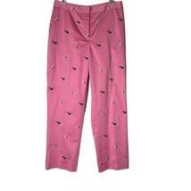 Brooks Brothers Sailboat Whale Pattern Embroidered Pants Pink Women&#39;s Size 8 - £27.14 GBP