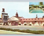 Topper Motor Hotel Poolside Multi View Bakersfield CA UNP Chrome Postcar... - $9.76