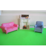 Fisher Price Dollhouse Living Room Set - Fireplace, Sofa and Love Seat - $17.99