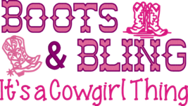 Comical Embroidered Shirt - Boots &amp; Bling It&#39;s a Cowgirl Thing - £19.62 GBP