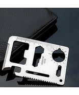New Mini Stainless Steel Multi-function Survival Wallet Tool (Silver) - £0.78 GBP