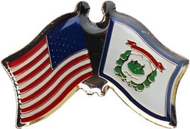 Wholesale Pack of 6 USA American West Virginia Flag Bike Hat Cap lapel Pin - £9.83 GBP