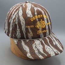 Vintage Derby City Electric Adjustable Snapback Trucker Hat Cap Camouflage - £51.71 GBP