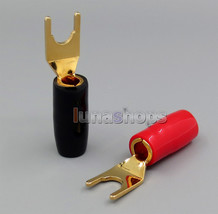 2pcs Nakamichi Speaker Audio Fork Plug Adapter U Shape Gap 6mm-8mm - $6.50