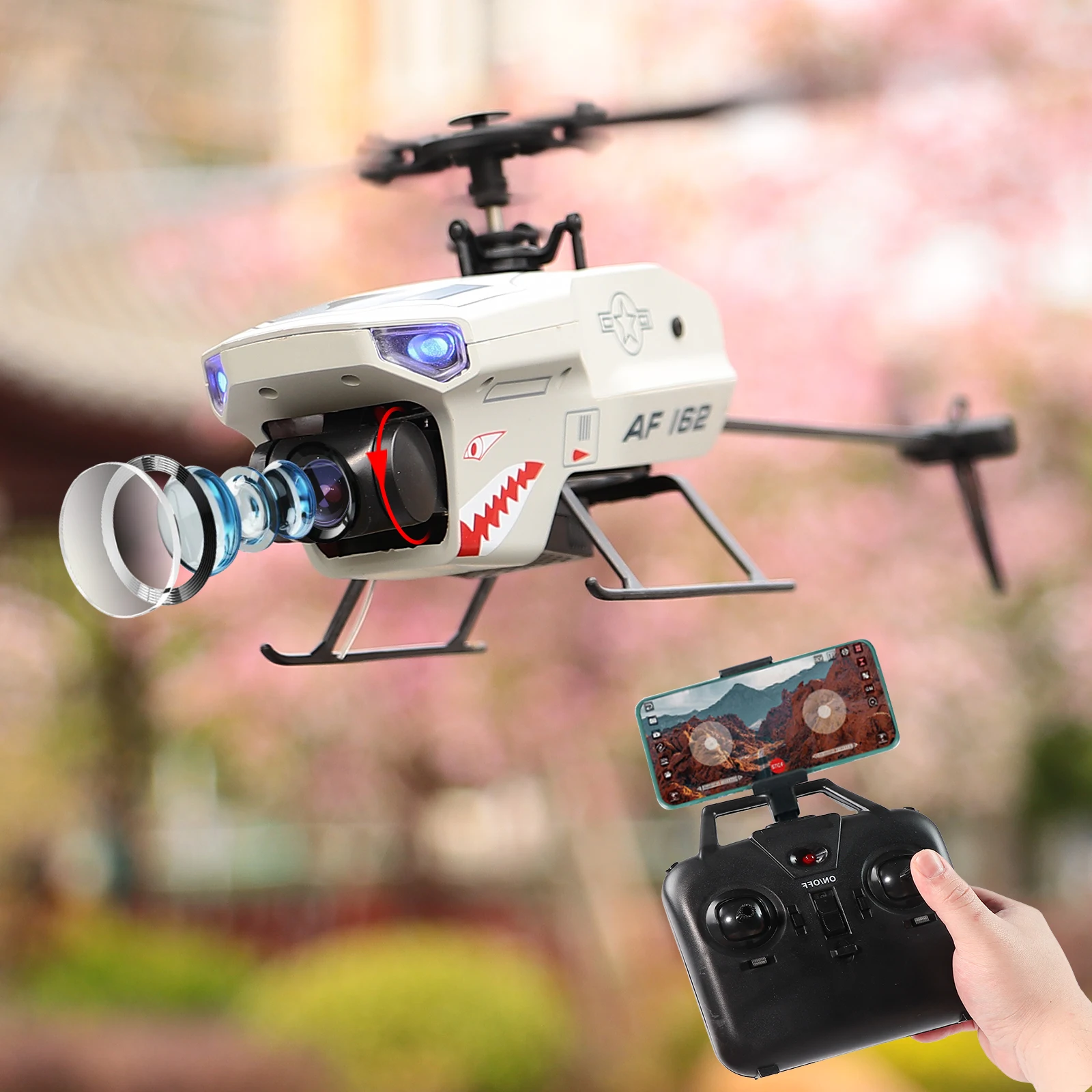 RC ERA A26 Gyro Stabilized RC Helicopter Drone with Wifi HD Camera Remote - £104.72 GBP